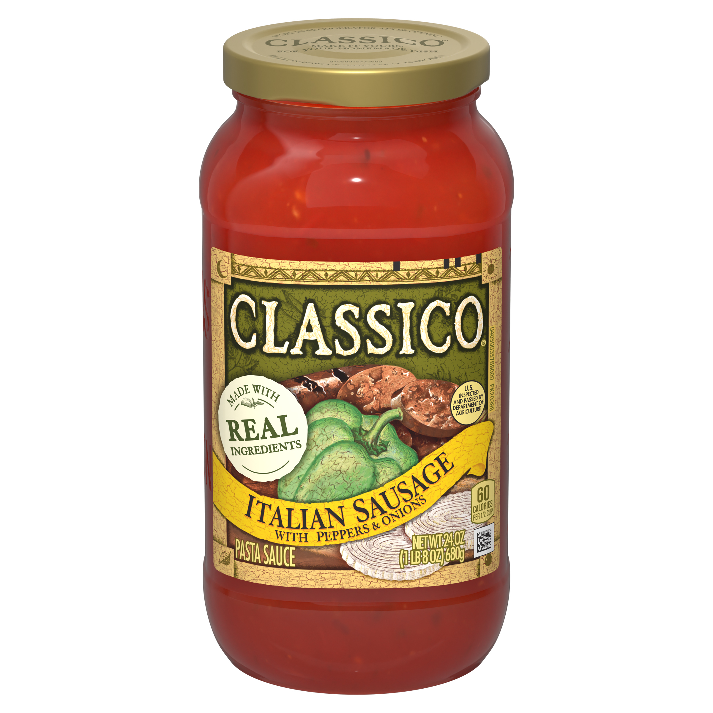 Italian Sausage Pasta Sauce with Peppers & Onions