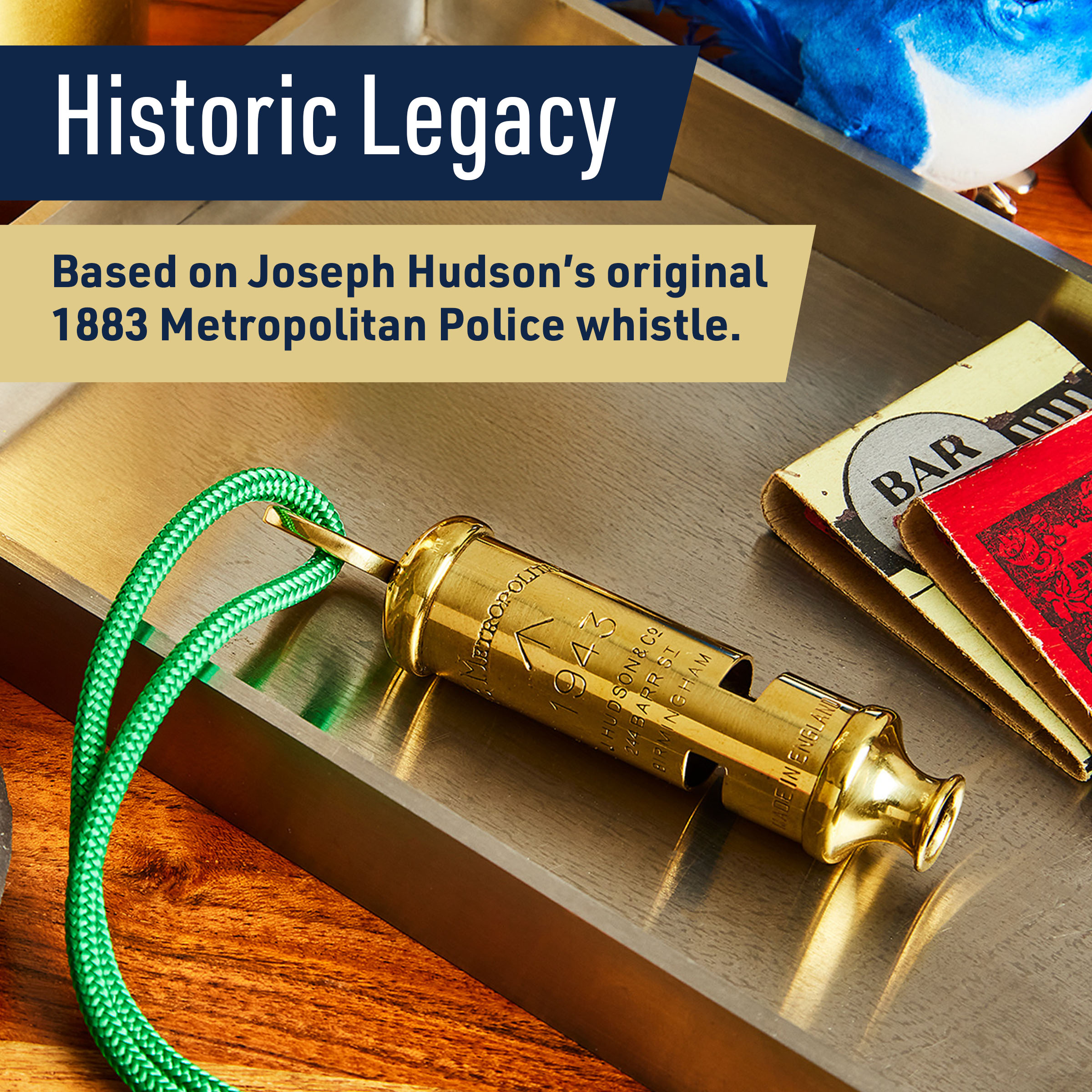 Brass Whistle with Keychain Ring Loud Two Tone 102dB Whistle Gear