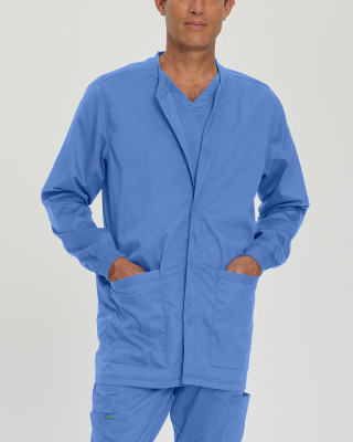 Landau ProFlex Men&#8216;s 3-Pocket Warm-Up Scrub Jacket-Landau