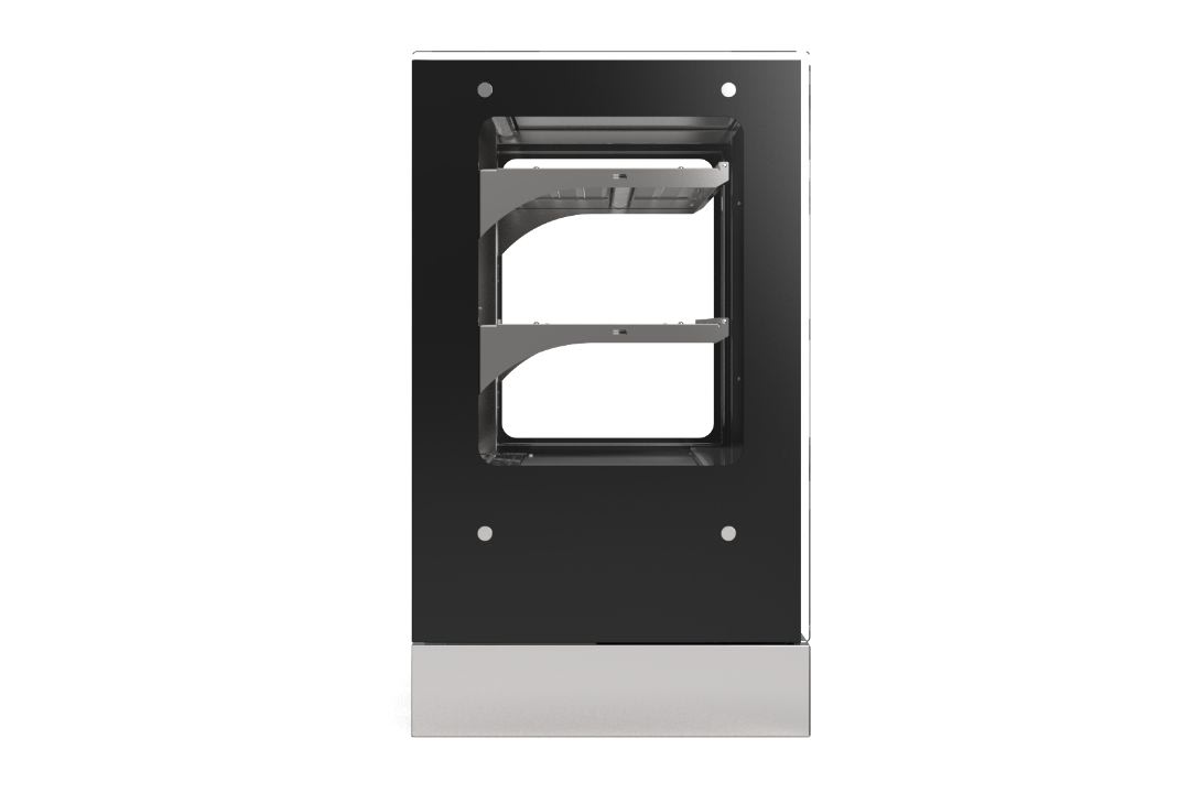 36-inch-wide 120-volt cubed-glass countertop Refrigerated deli display case with self-serve and rear access