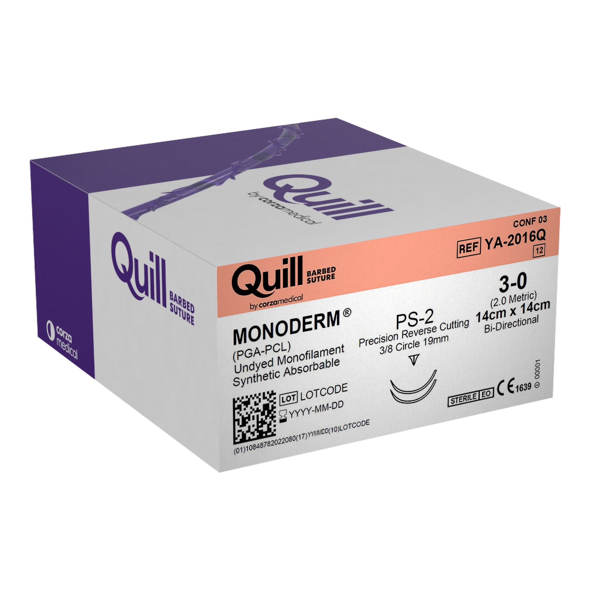 Quill™ Knotless Tissue-Closure Device, Monoderm™ Suture with Needle