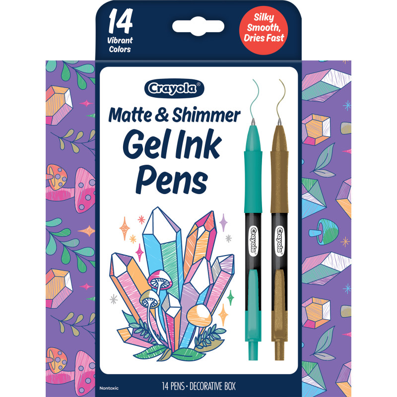 Matte & Shimmer Gel Ink Pens, Pack of 14