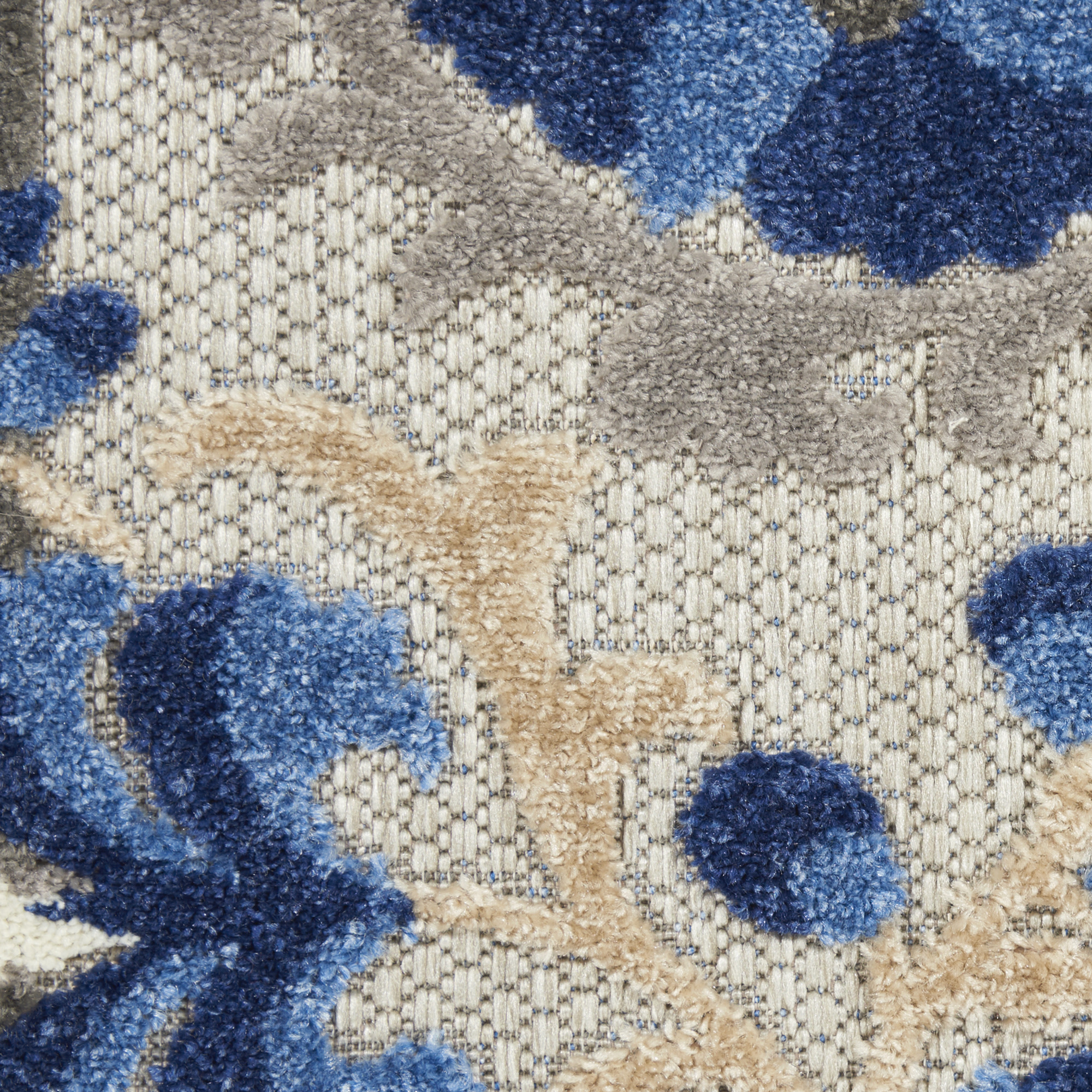 Nourison Aloha 2' x 6' Natural Blue Farmhouse Rug
