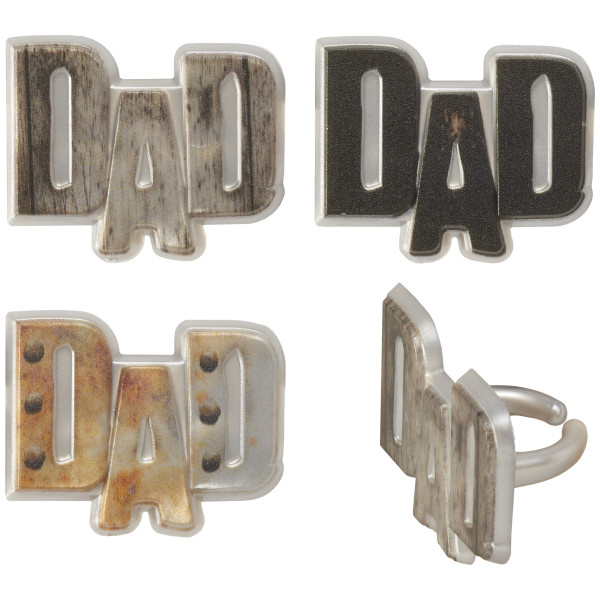 Metals Dad Cupcake Rings