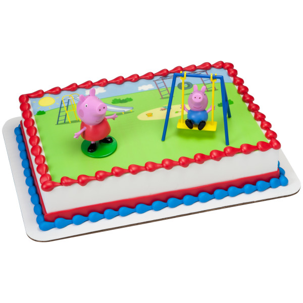 Peppa Pig™ Swing Set PhotoCake® Edible Image® DecoSet® Background