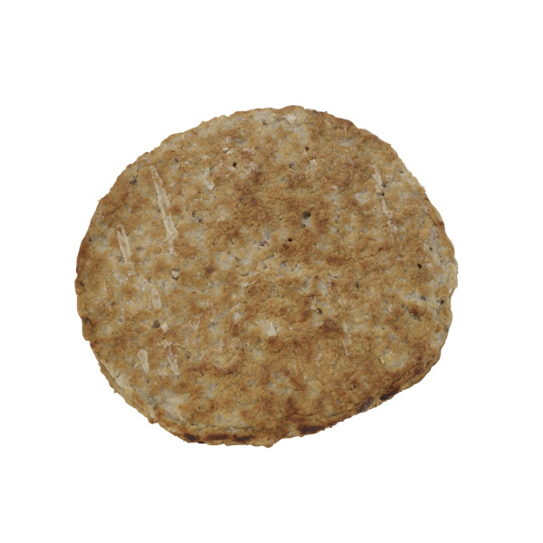 NATURAL CHOICE(r) Sausage, Patty, Fully Cooked, Frozen, 80/2 oz, 10 lb . C1C0 - Front Center Out of Package (Hi Res)