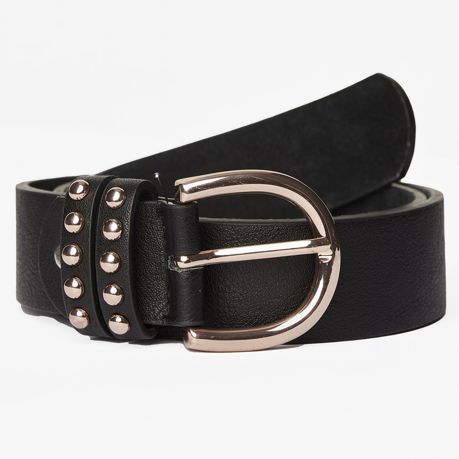 Horze PU Leather Belt with Rose Gold Details