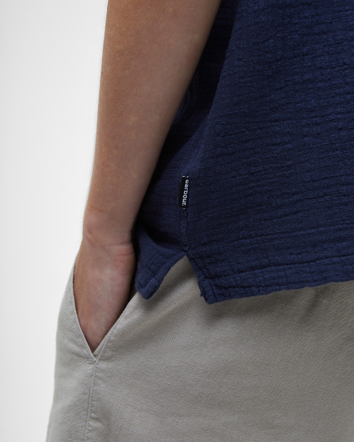 Benson Relaxed Short-Sleeved Shirt Indigo