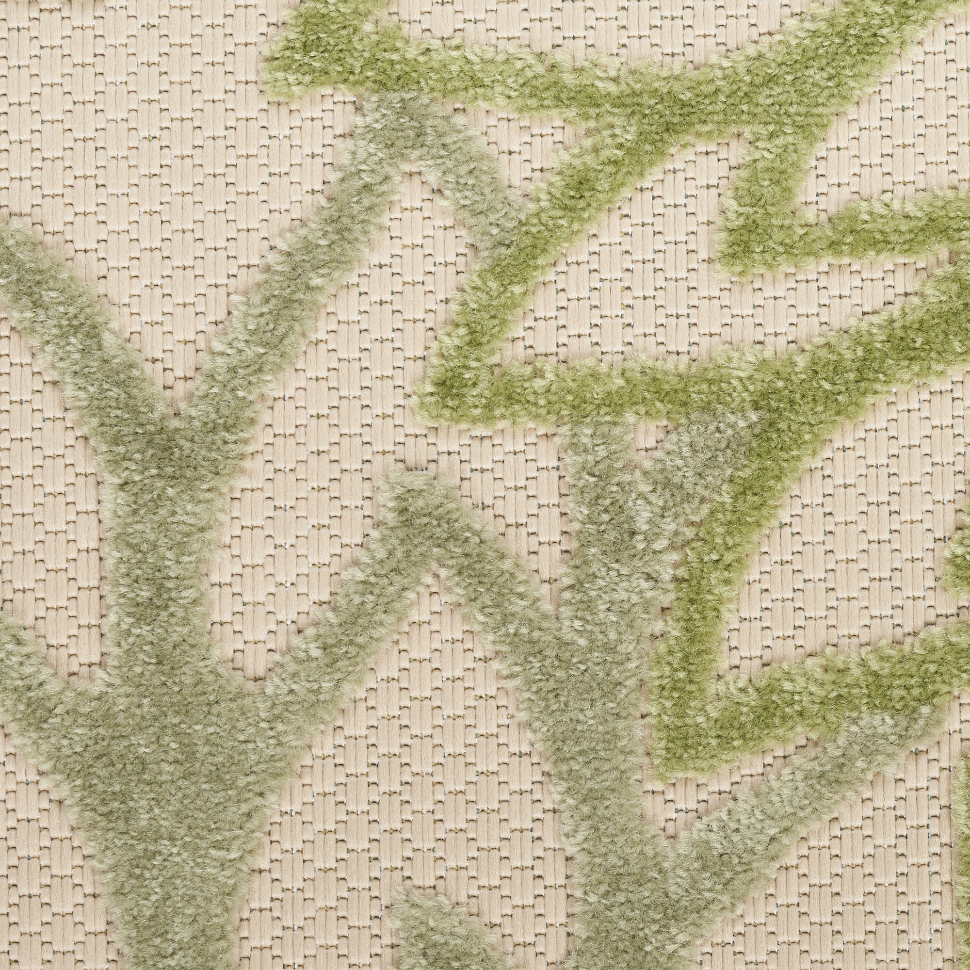 Nourison Aloha 6' x 9' Ivory Green Tropical Rug