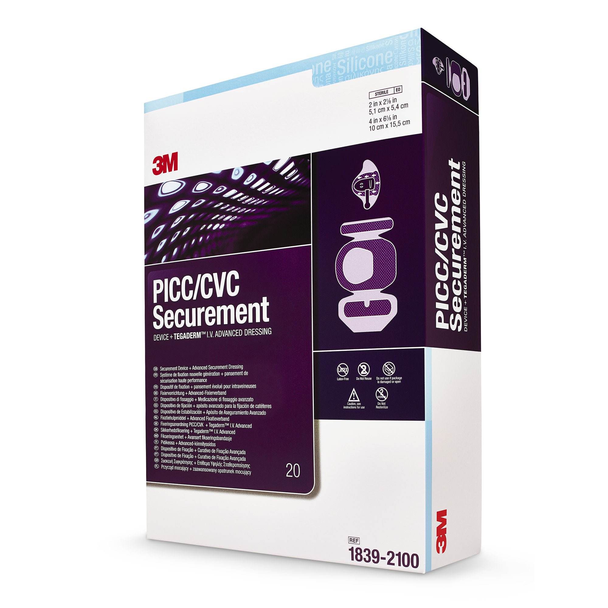 3M™ PICC/CVC Securement Device + Tegaderm™ IV Dressing, 6-1/8 x 4 Inch