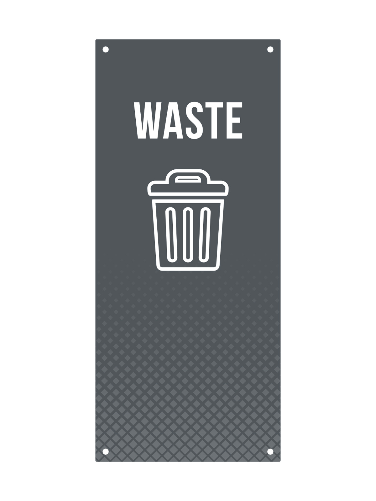 FUSION – Sign – Door – Waste – Dark Grey