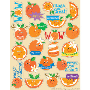 Orange Scented Stickers, Pack of 80