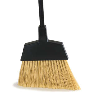 Carlisle, Duo-Sweep® , 10in, Flagged Angled Broom with Hood , Polyester Bristles, Black
