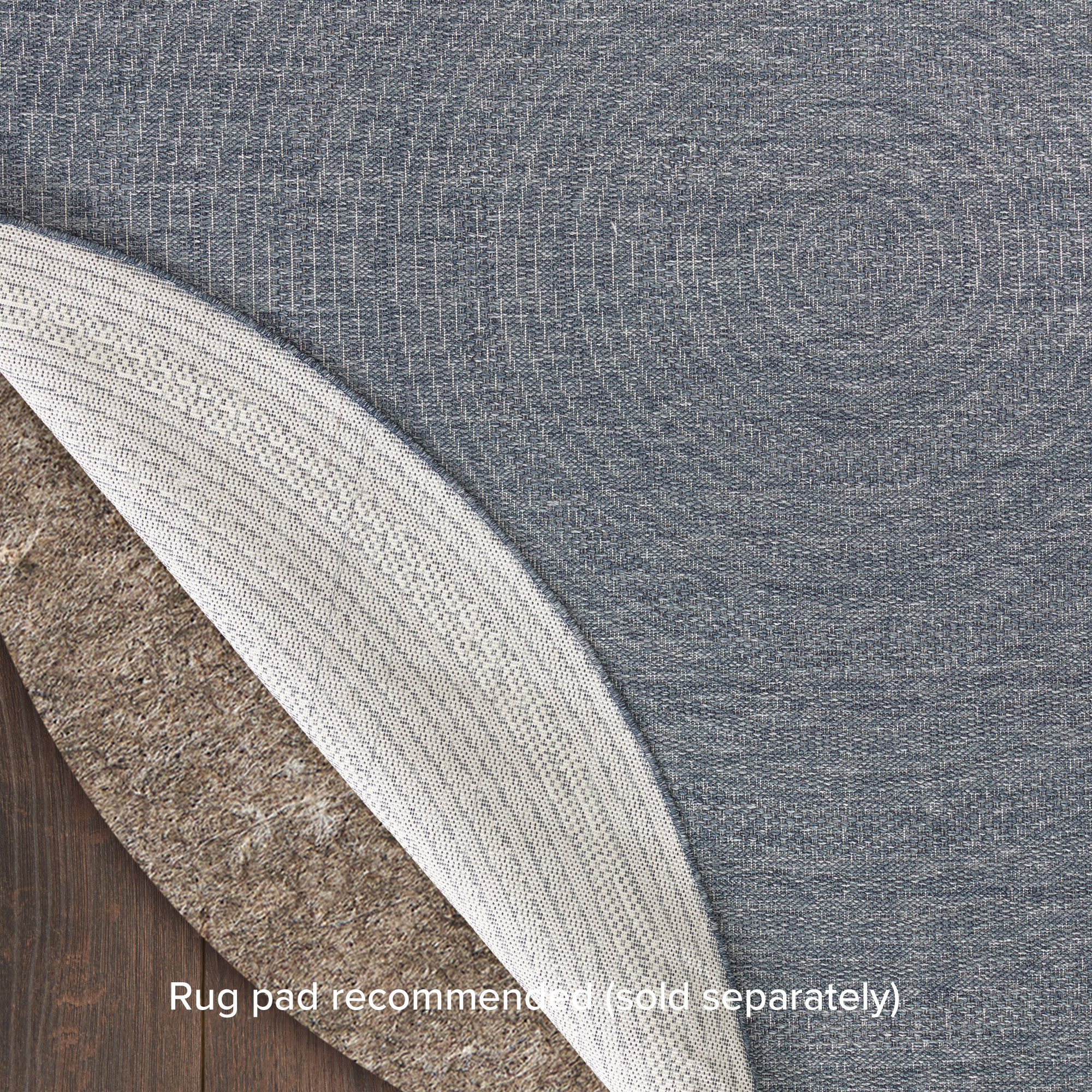 Nourison Tulum 8' x Round Denim Outdoor Rug