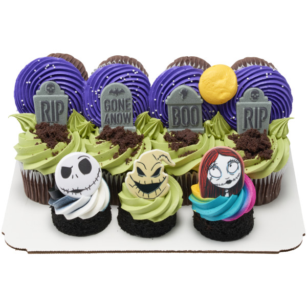 Disney Tim Burton's The Nightmare Before Christmas Jack Skellington, Sally, and Oogie Boogie Cupcake Rings