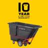 RUB1315BK, Rubbermaid Commercial, BRUTE Standard Duty, Rotomolded Tilt Truck, Standard Duty, 1 Cubic Yard, Black
