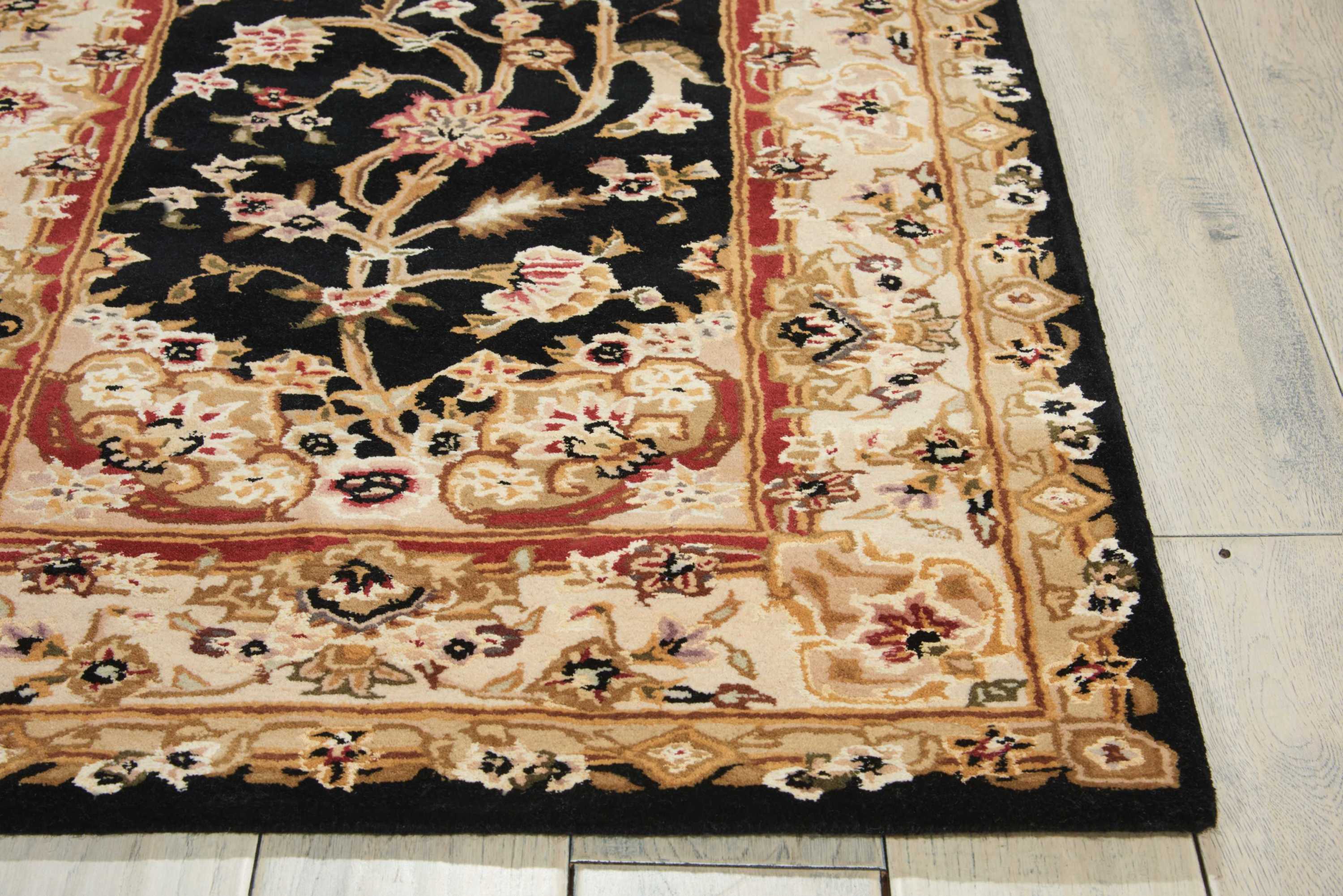 Nourison Nourison 2000 2'6" x 12' Black Traditional Indoor Rug