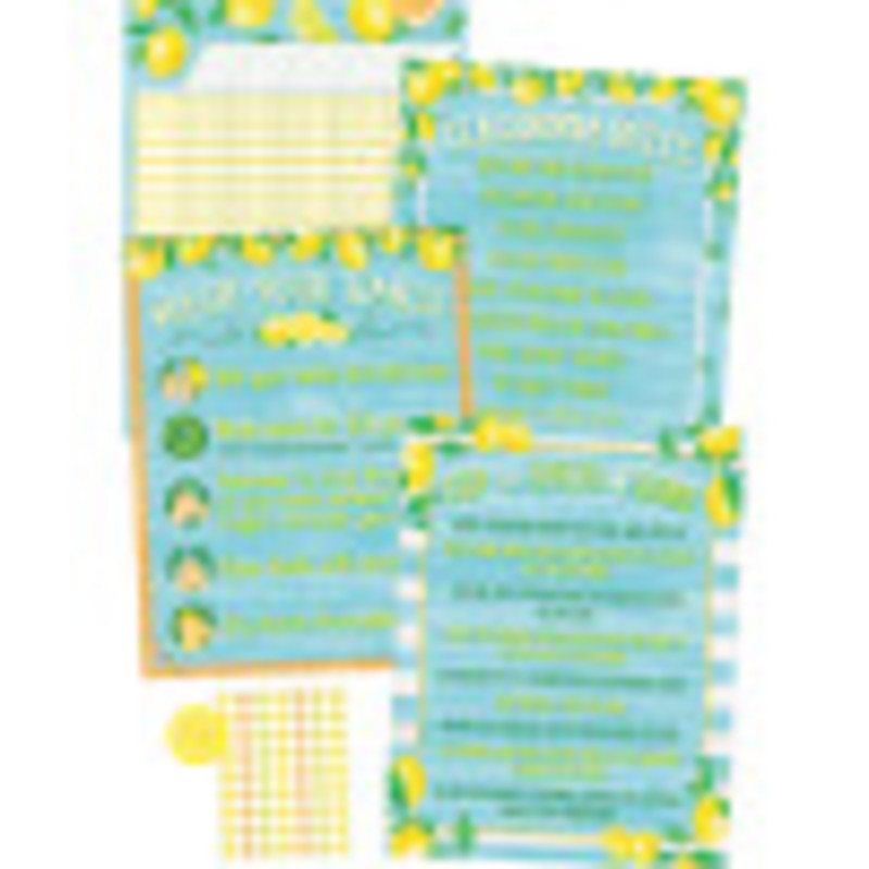 Lemon Zest Classroom Essentials Chart Pack