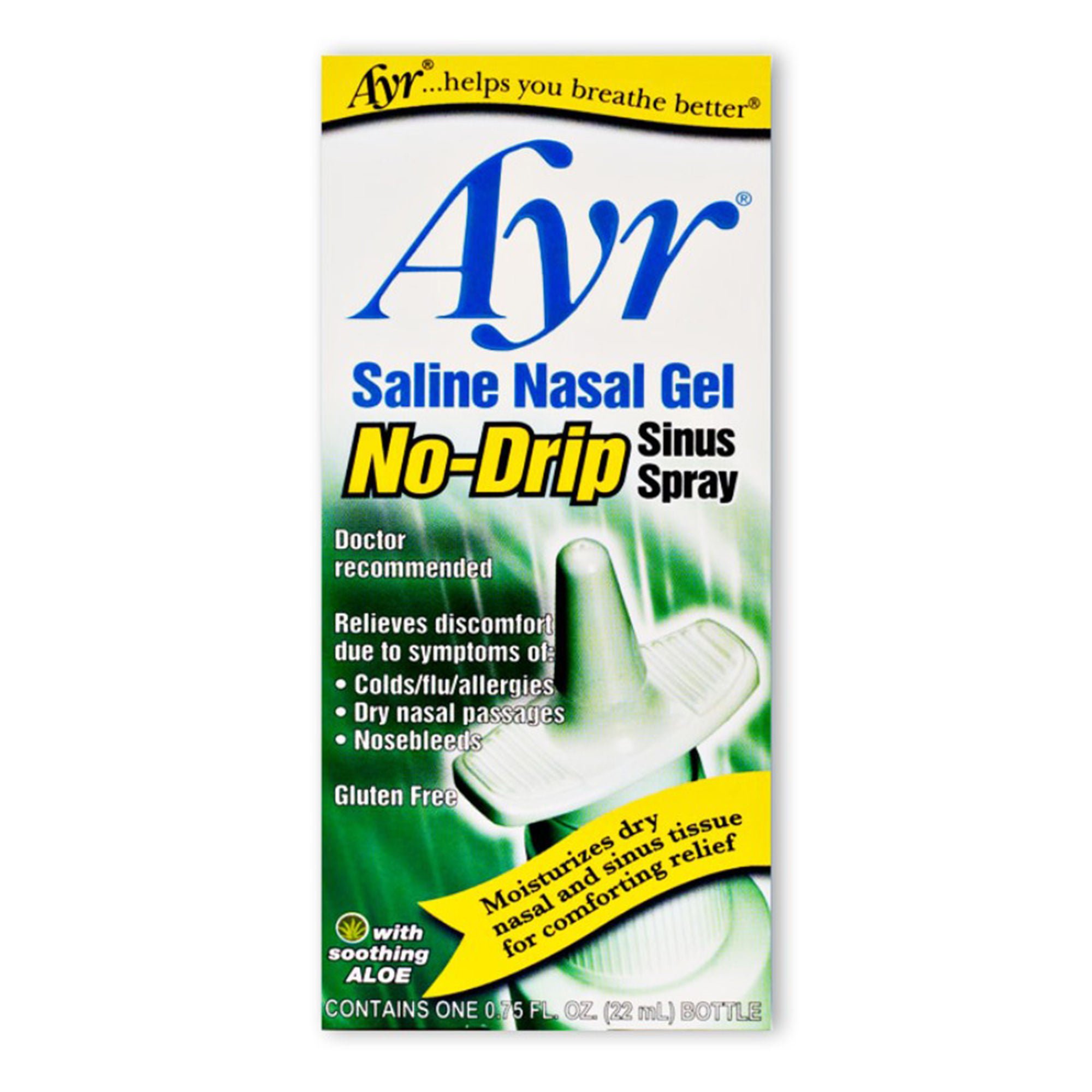 Ayr® Saline Nasal Gel No-Drip Sinus Spray Nasal Moisturizer