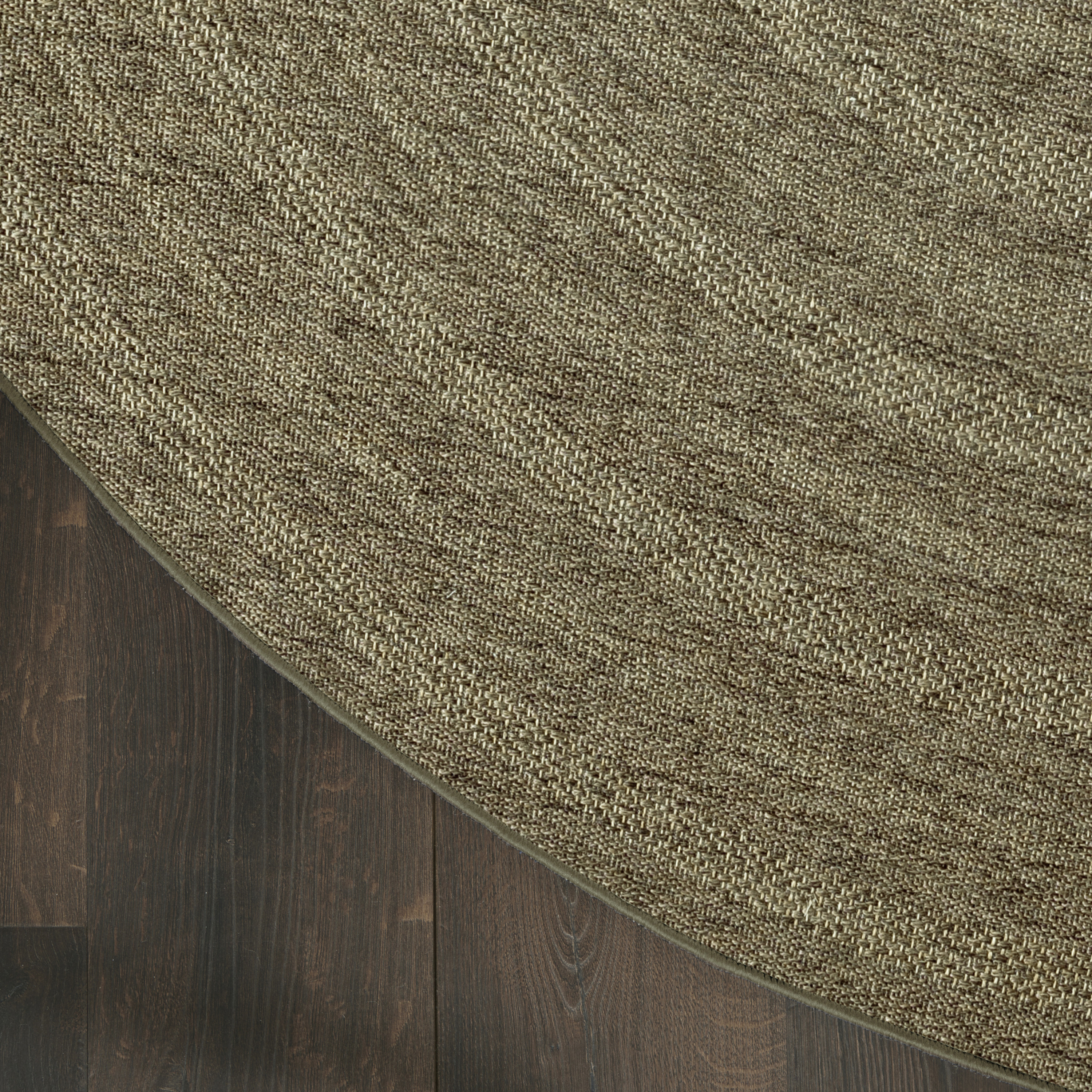 Nourison Tulum 8' x Round Olive Outdoor Rug