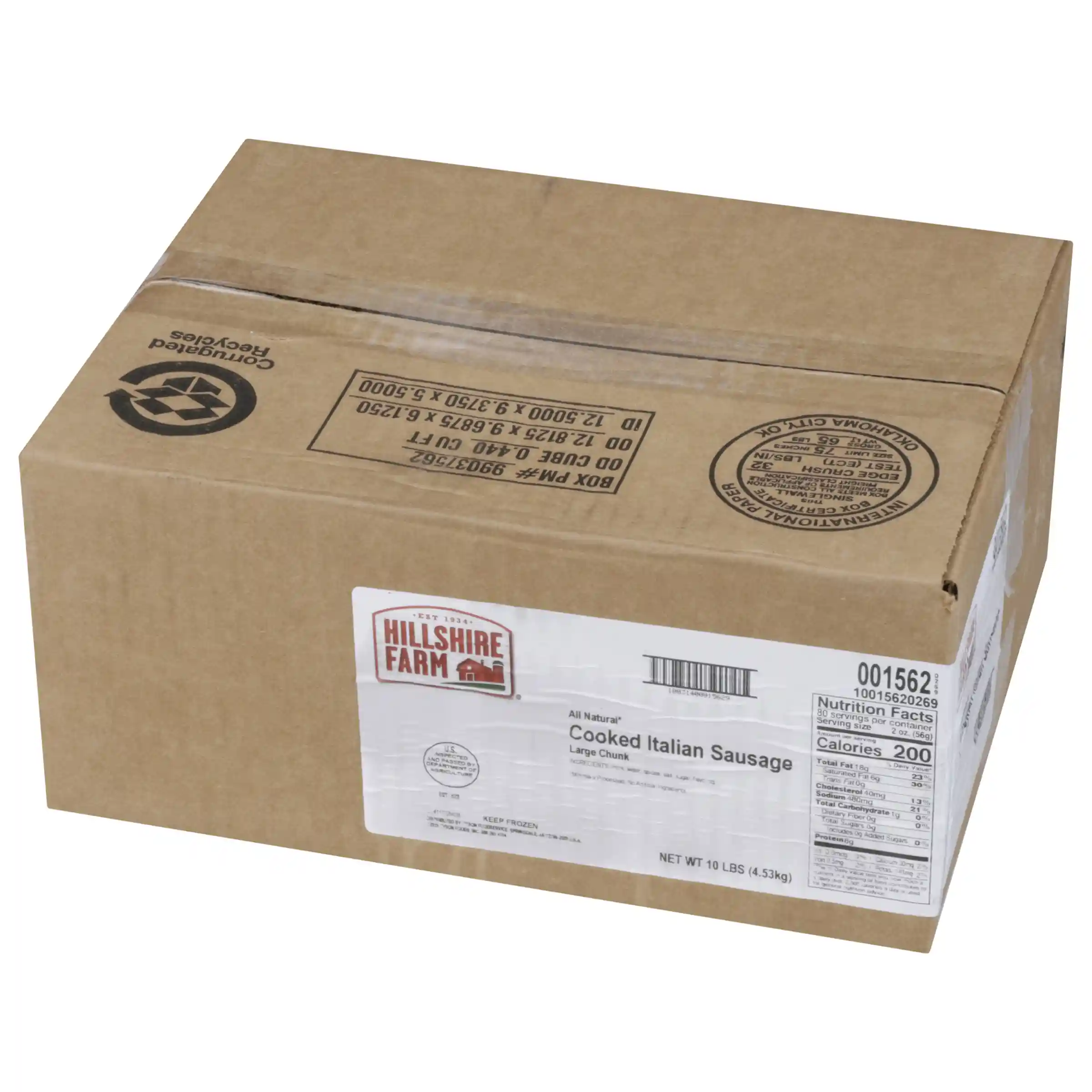 Hillshire Farm® All Natural* Italian Sausage, Large Chunk, Fully Cooked, 14 Pieces Per Ounce_image_5