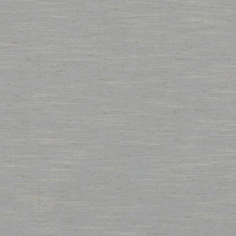Linen-textured light gray wallpaper, with subtle horizontal slubs, covers the entire frame, forming a neutral, softly lit, seamless backdrop.