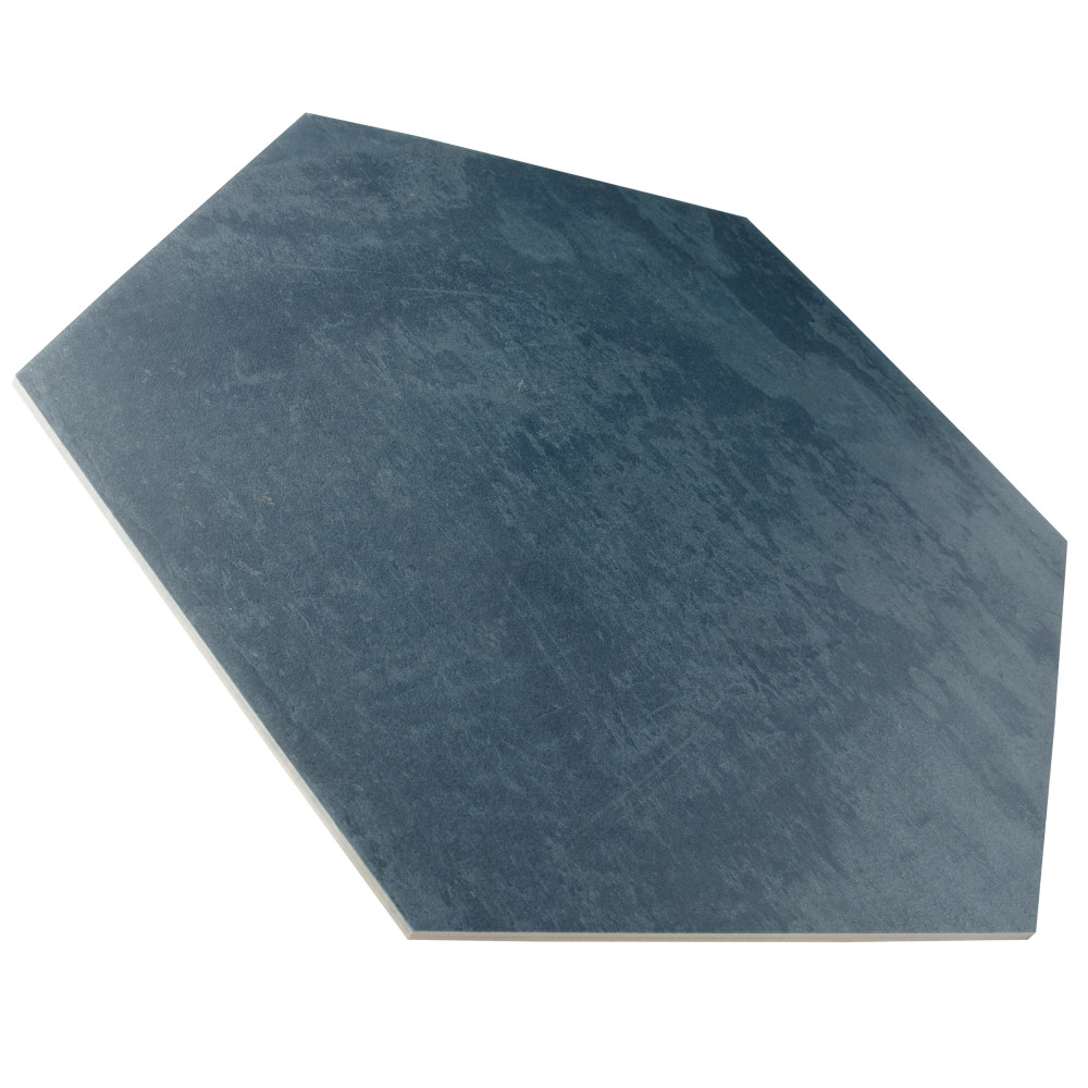 Argillos Hex Deep Blue 20-1/2 in. x 23-5/8 in. Porcelain Floor and Wall Tile