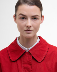 Barbour The Edit by Alexa Lizzy Showerproof Car Coat Scarlet/Dress Tartan