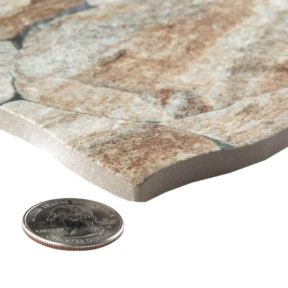 Caldera Roques Stone 12-5/8 in. x 25-1/8 in. Porcelain Floor and Wall Tile
