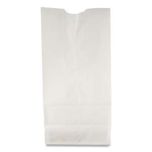 BAGGW2500, General, Grocery Paper Bags, 30 lb Capacity, #2, 4.31" x 2.44" x 7.88", White