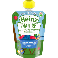 Heinz by Nature Organic Baby Food - Blueberry, Apple & Oat Purée image