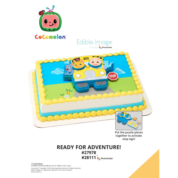 CoComelon™ Ready for Adventure! The Magic of Cakes® PhotoCake® Enhanced Background Page