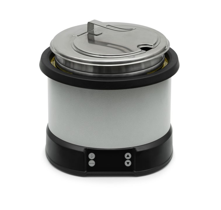 11-quart 230-volt Mirage® countertop induction rethermalizer in natural finish with UK plug
