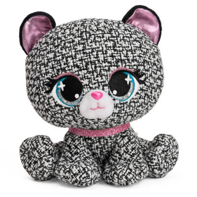P.Lushes Designer Fashion Pets Khloe O’Bearci Teddy Bear Premium Stuffed Animal, Black and White, 6”