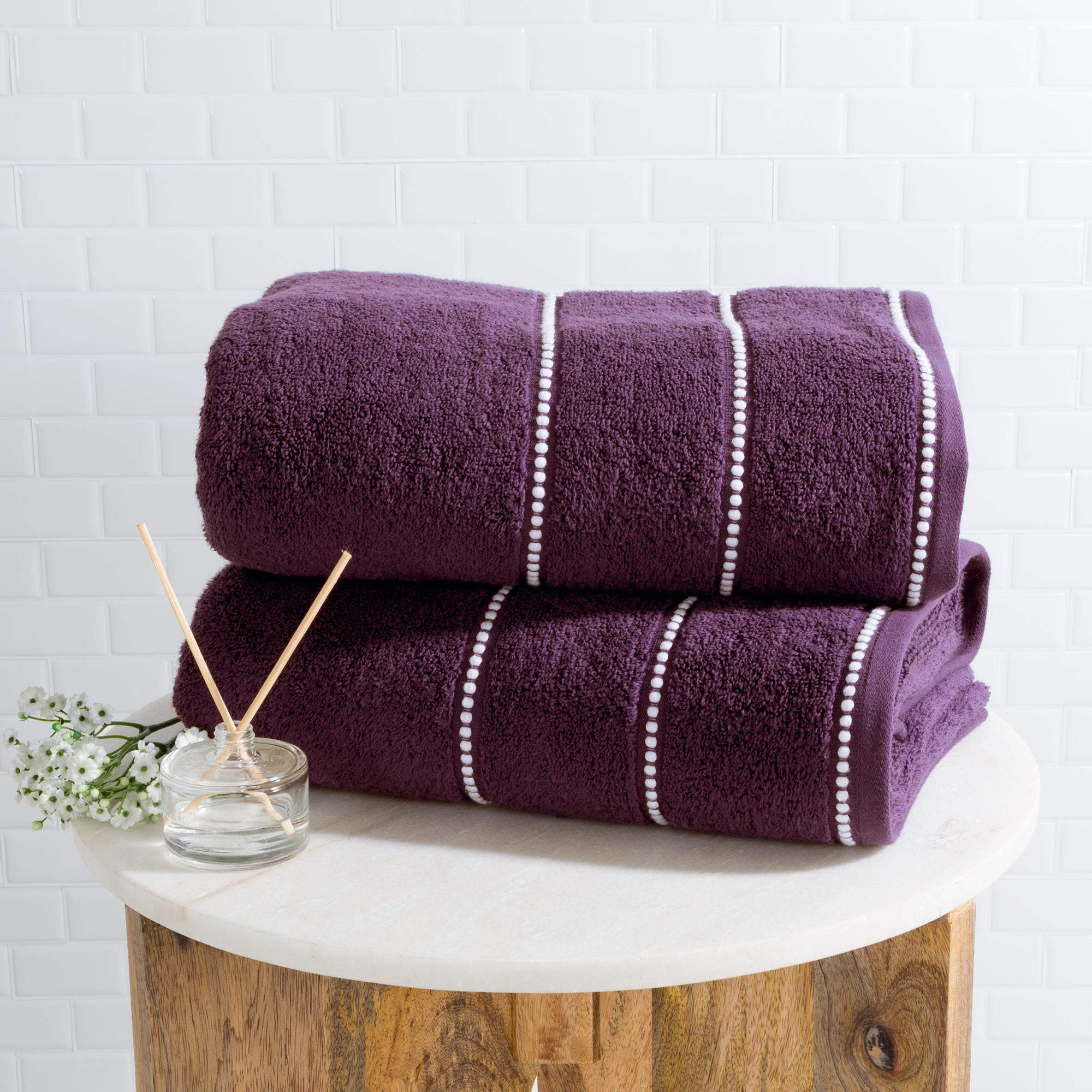 2Pc Luxury Cotton Towel Sets Quick Dry Plush Soft Absorbent Bath Towels 68"x34" - Picture 8 of 18
