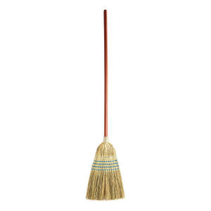 Rubbermaid Commercial, 12in, Warehouse Heavy Duty Broom, Corn Bristles, Blue