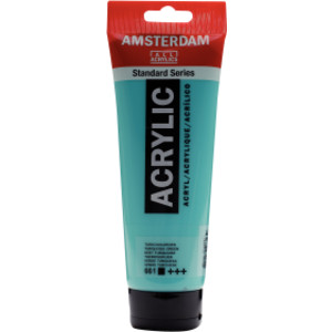 Tubo de pintura acrílica estándar, 250 ml, verde turquesa 661