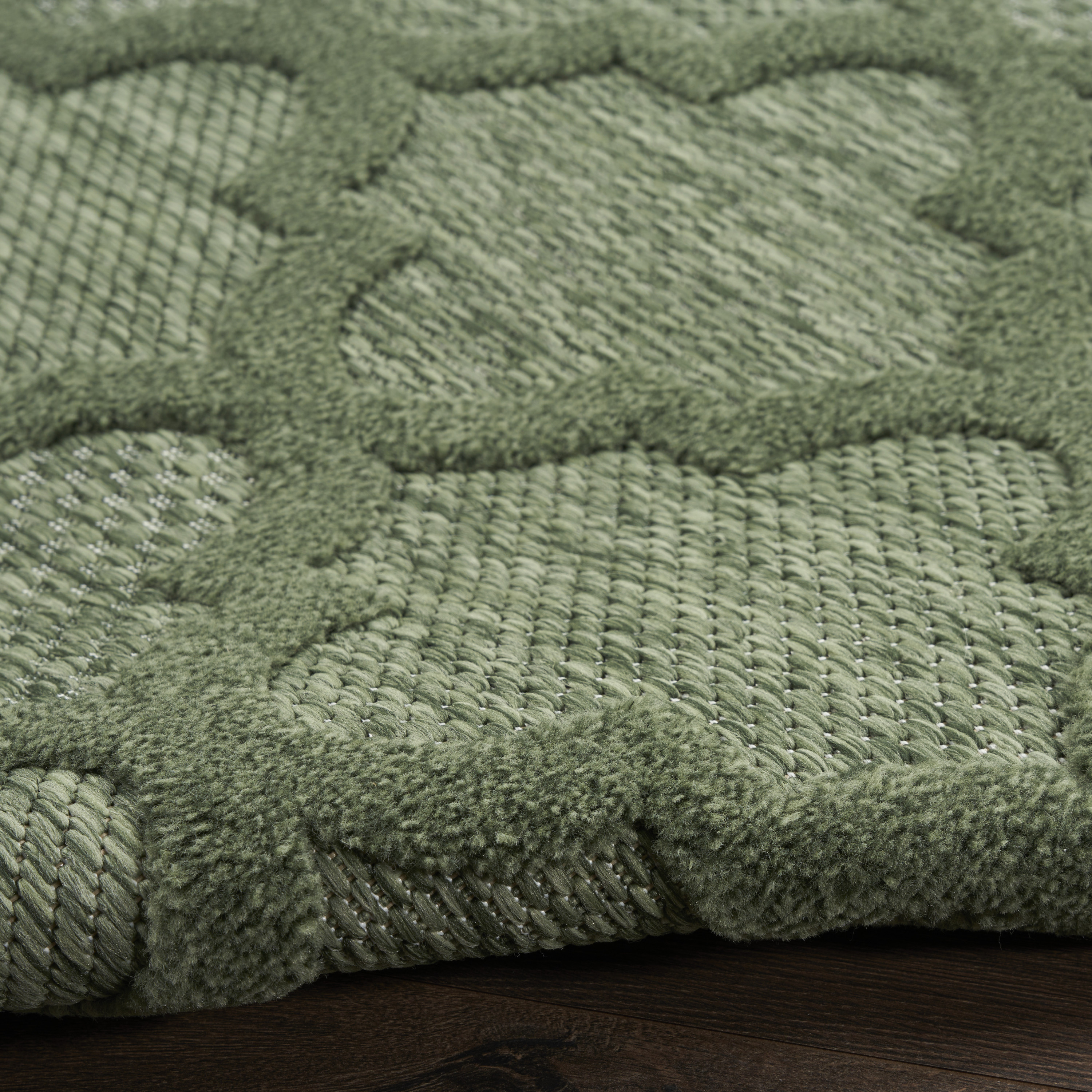 Nourison Easy Care 10' x 14' Green Modern Rug