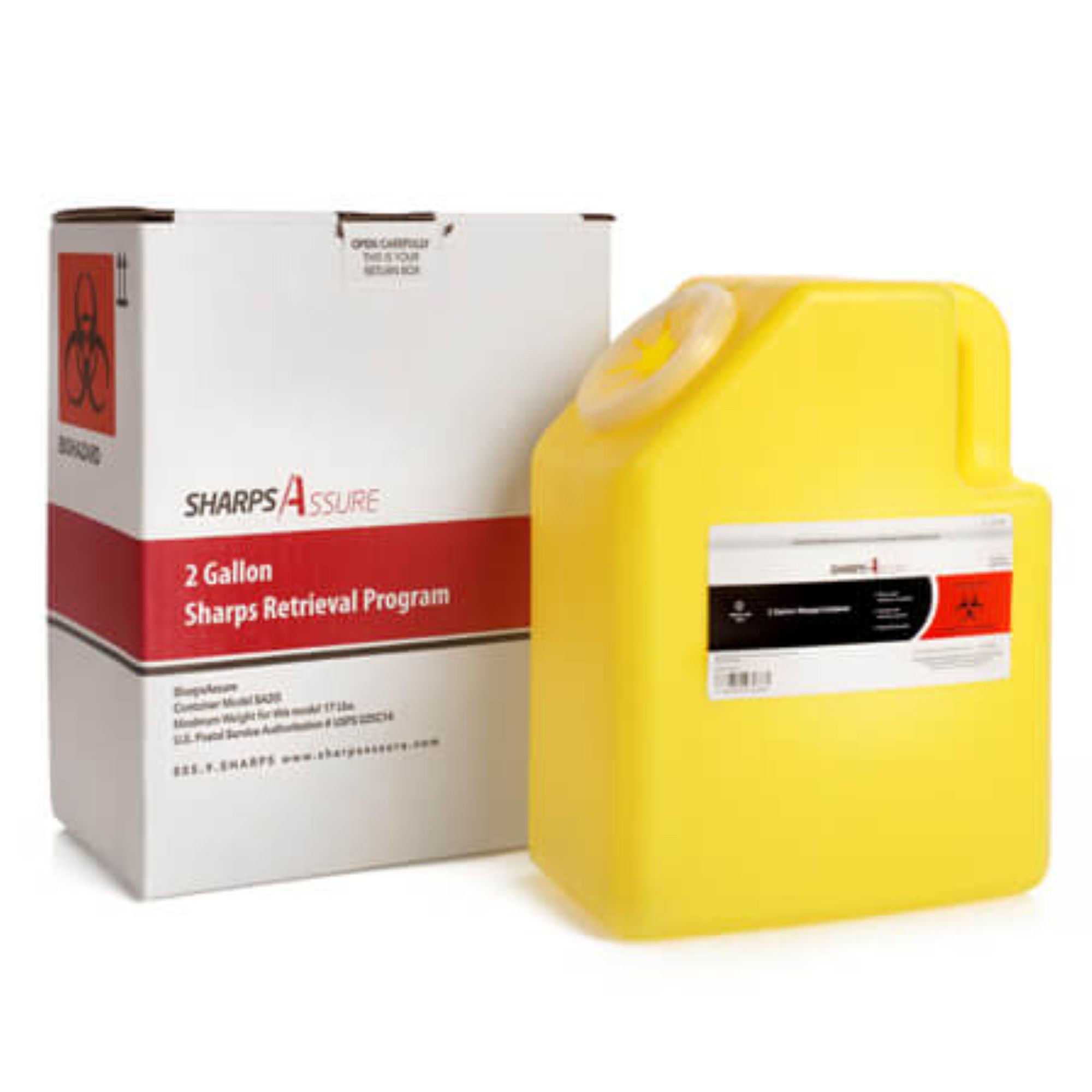 Sharps Assure LLC CONTAINER, SHARPS MAILBACK RETRIEVAL TRACE CHEMO 2GL (12/CS)