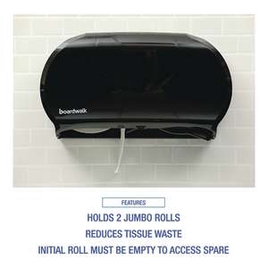 Boardwalk, Twin, Jumbo Bath Tissue Dispenser, Black
