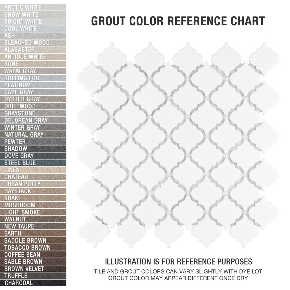 Hudson Tangier Glossy White 12-3/8 in. x 12-3/8 in. Porcelain Mosaic Tile