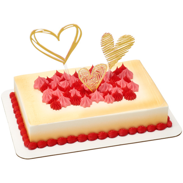 Gold Hearts Cake Kit