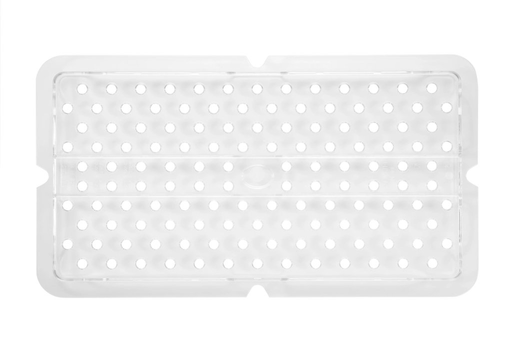 Perforated false bottom 1/1-size gastronorm clear polycarbonate for steam table pan