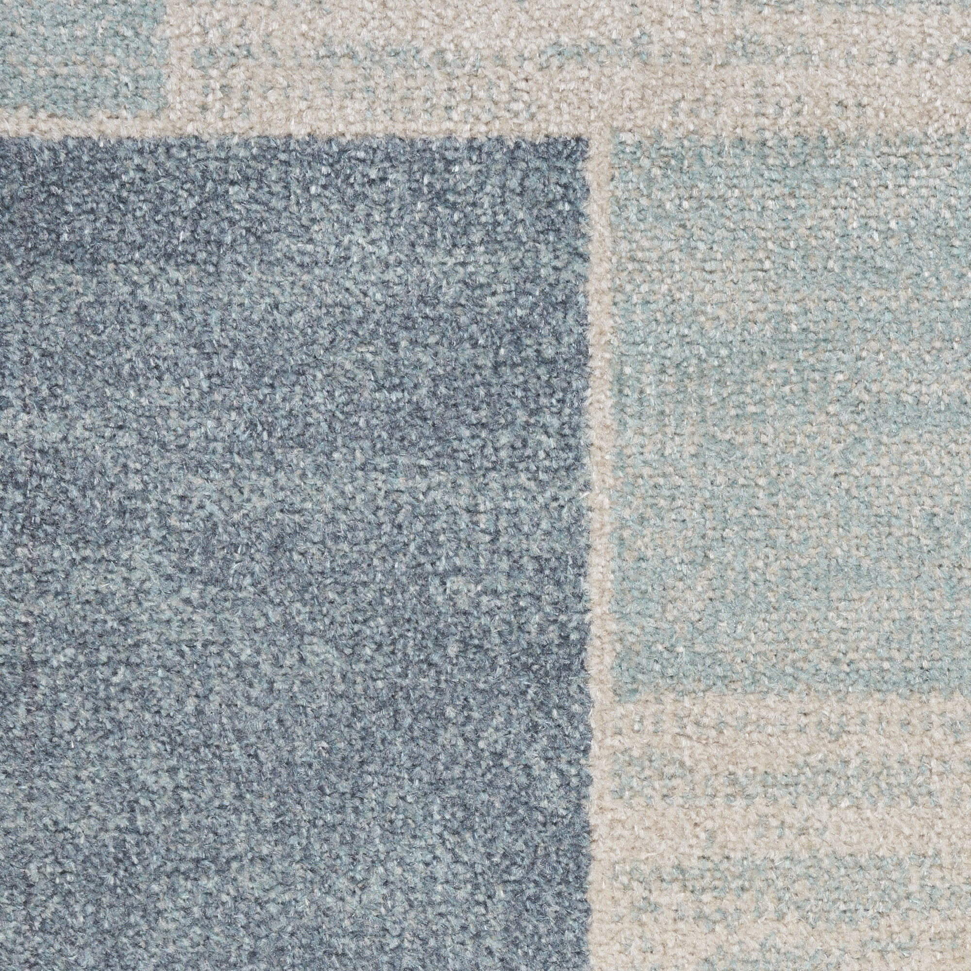 Nourison Astra Machine Washable 2'2" x 4' Blue Ivory Modern Indoor Rug