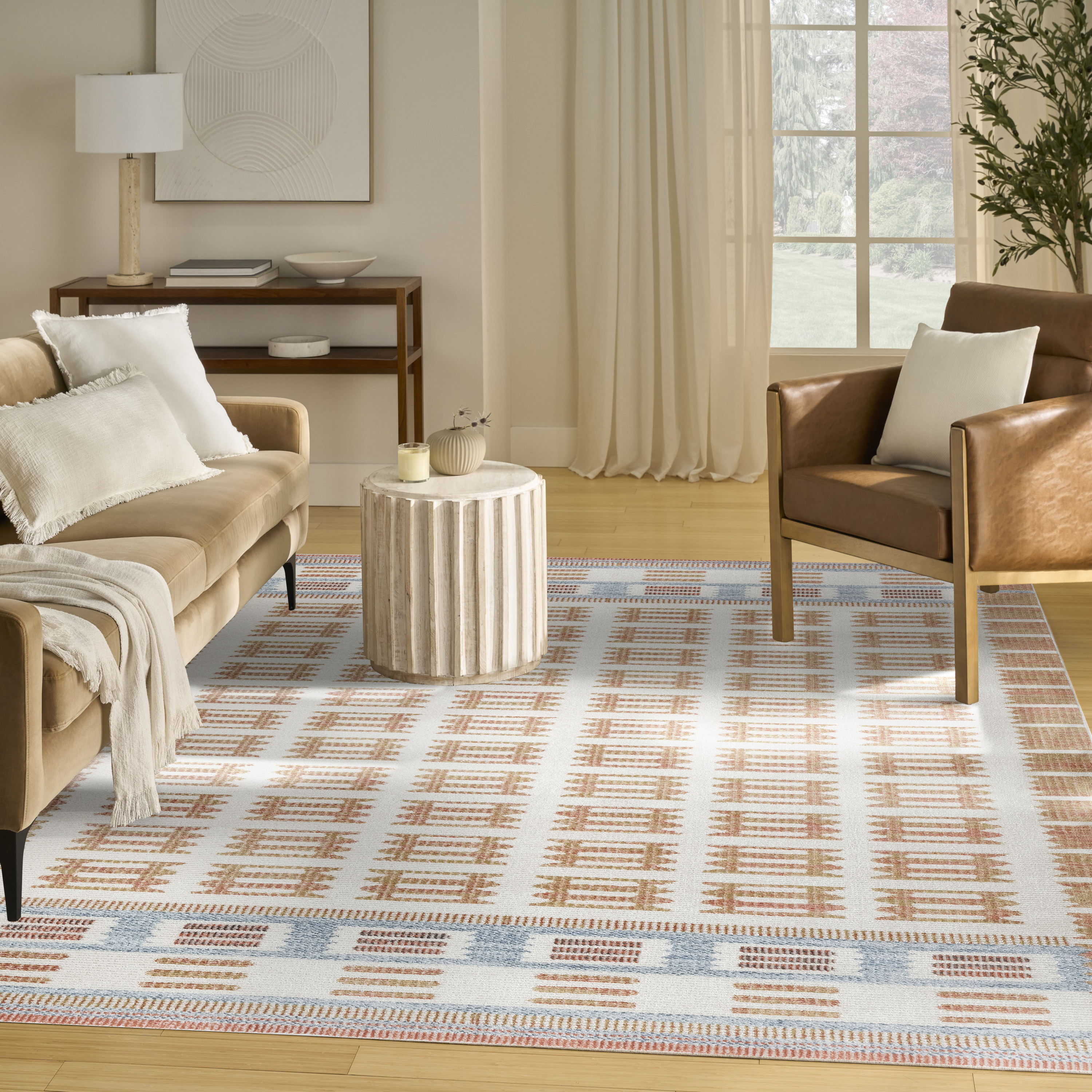 Nourison Nordic 8' x 10' Ivory Rust Modern Indoor Rug