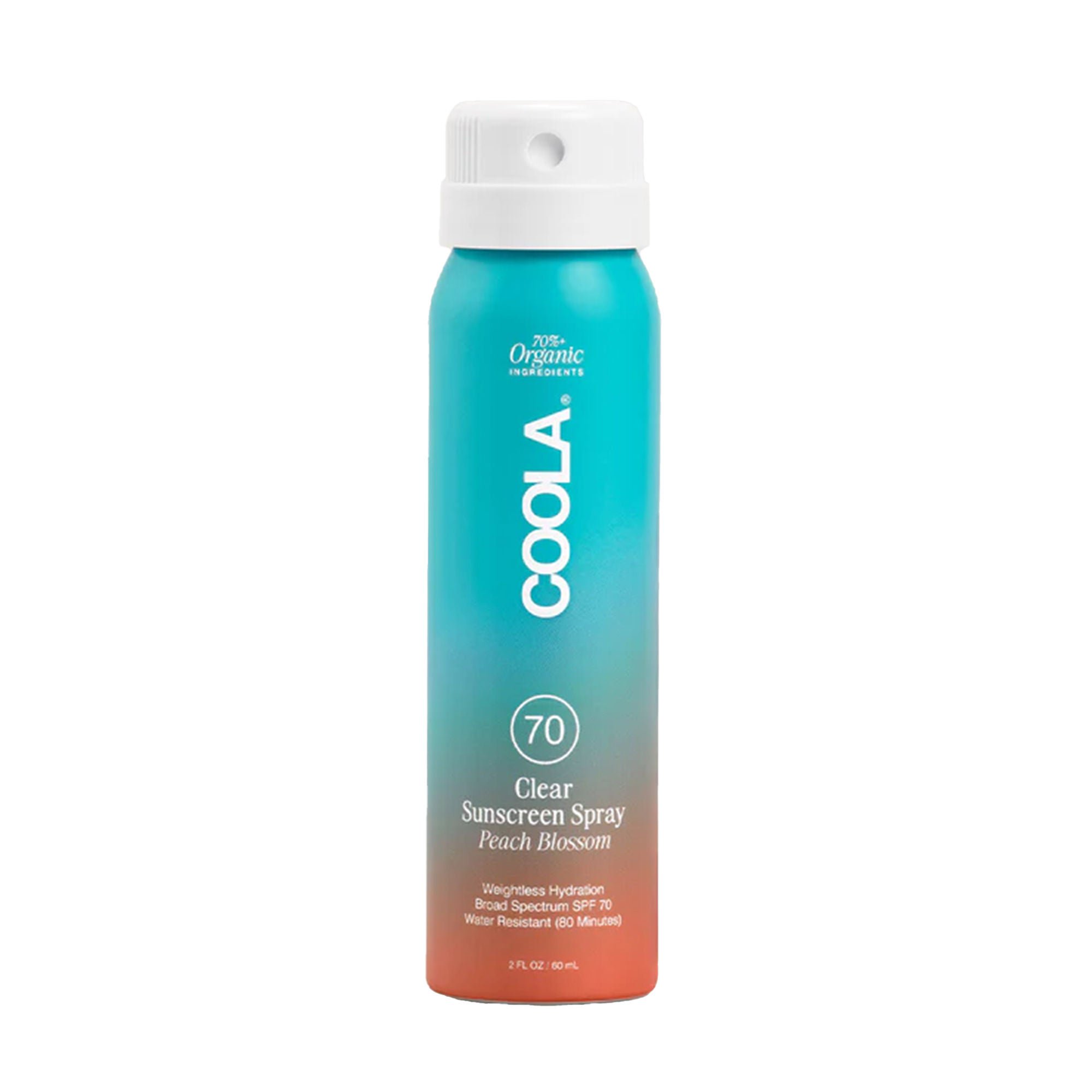 COOLA LLC SPRAY, BODY PEACH BLOSSOM COOLA SPF 70 CLR 2OZ (24/CS)