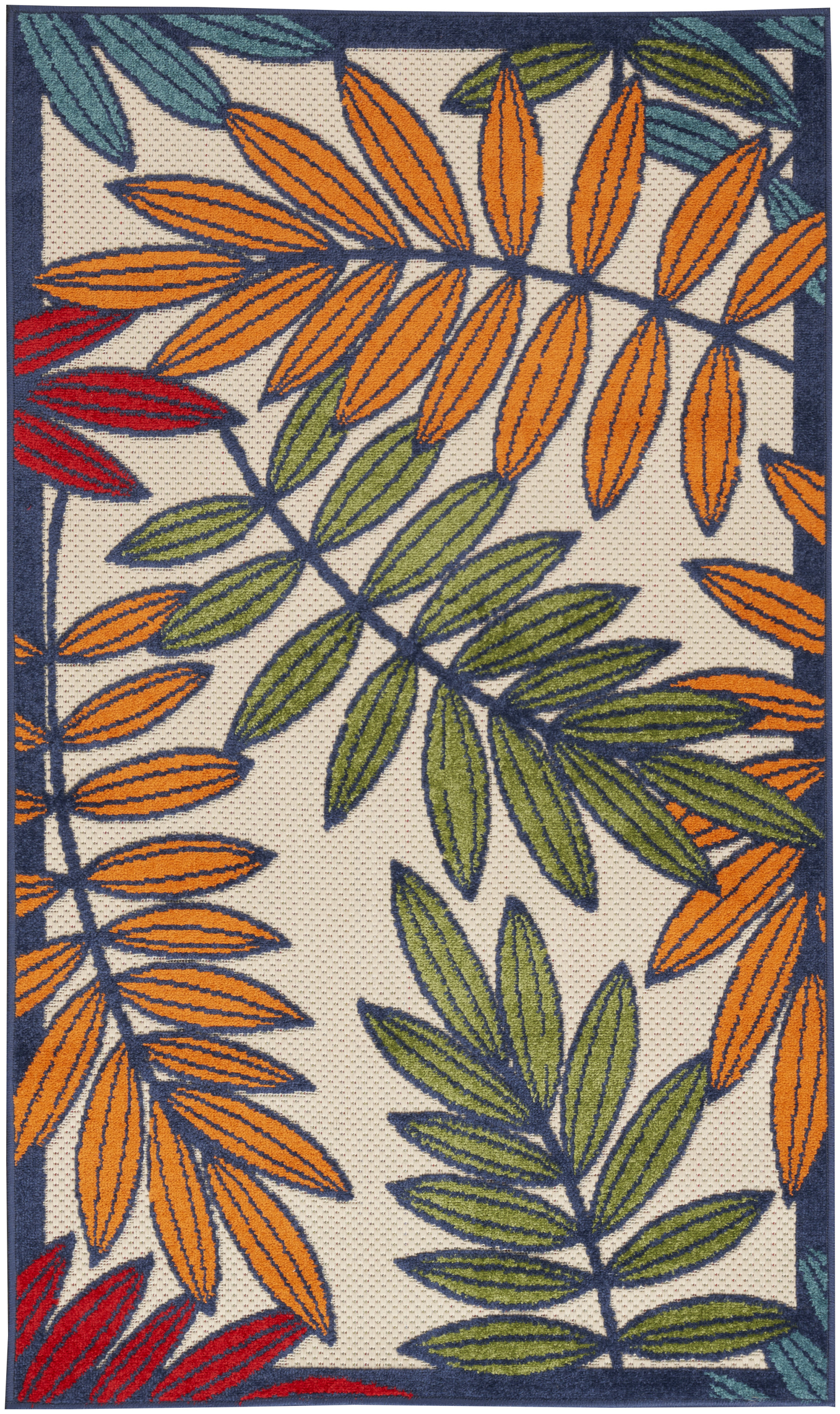 Nourison Aloha 3' x 5' Multicolor Tropical Rug