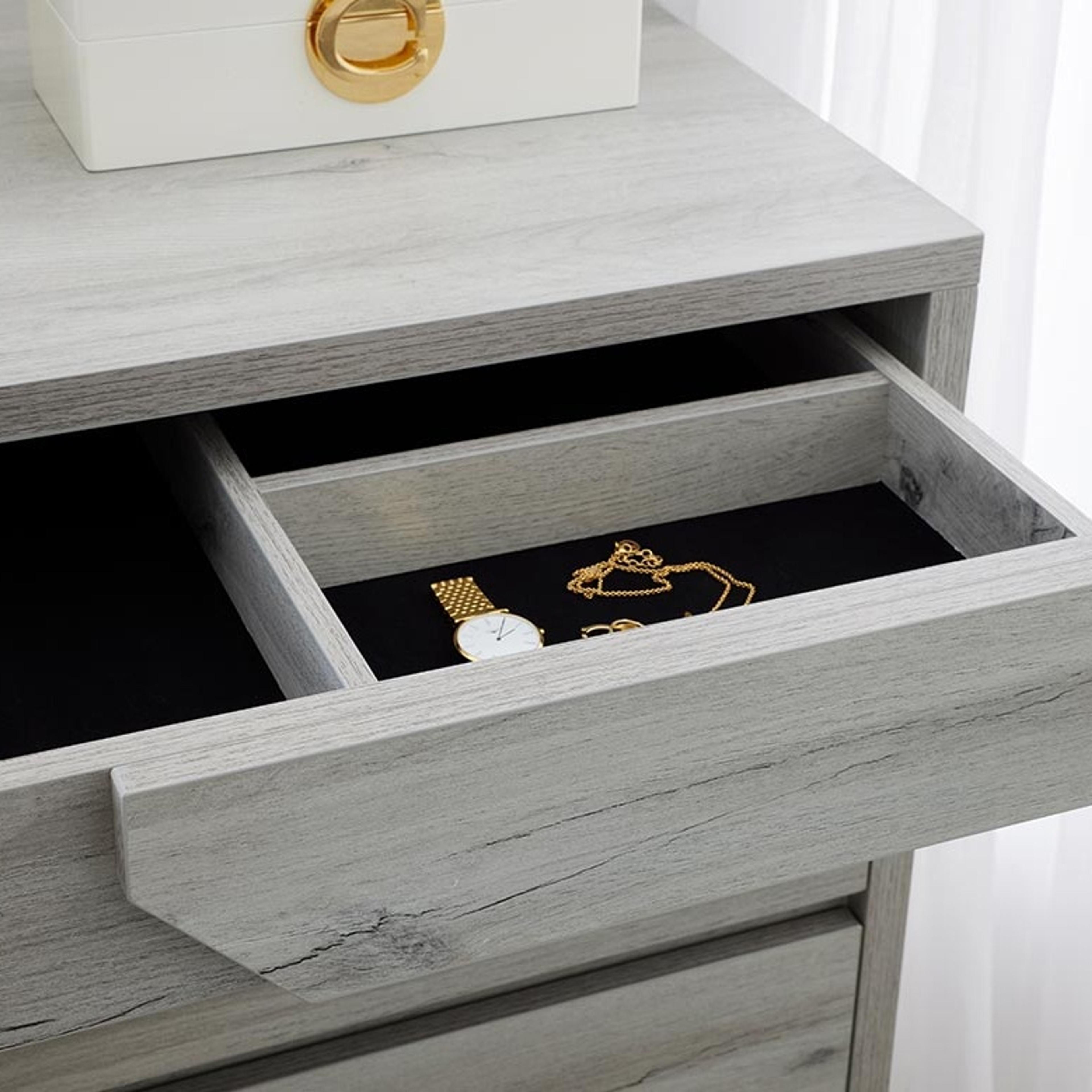Detail image of the  Sovereign Tallboy (5 Drawer), Washed Grey from Forty Winks