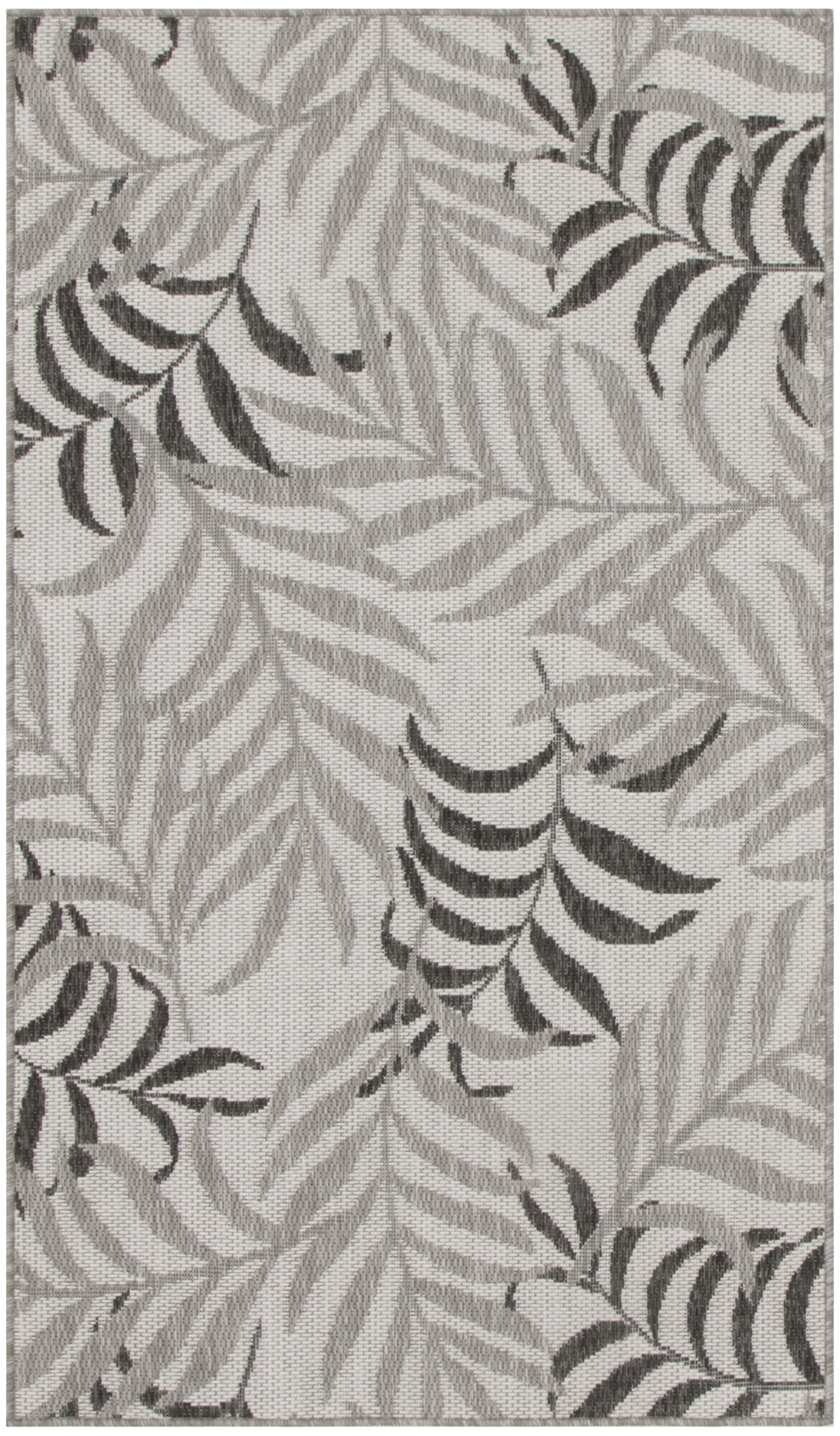 Nourison Garden Oasis 2' x 4' Grey Tropical Rug