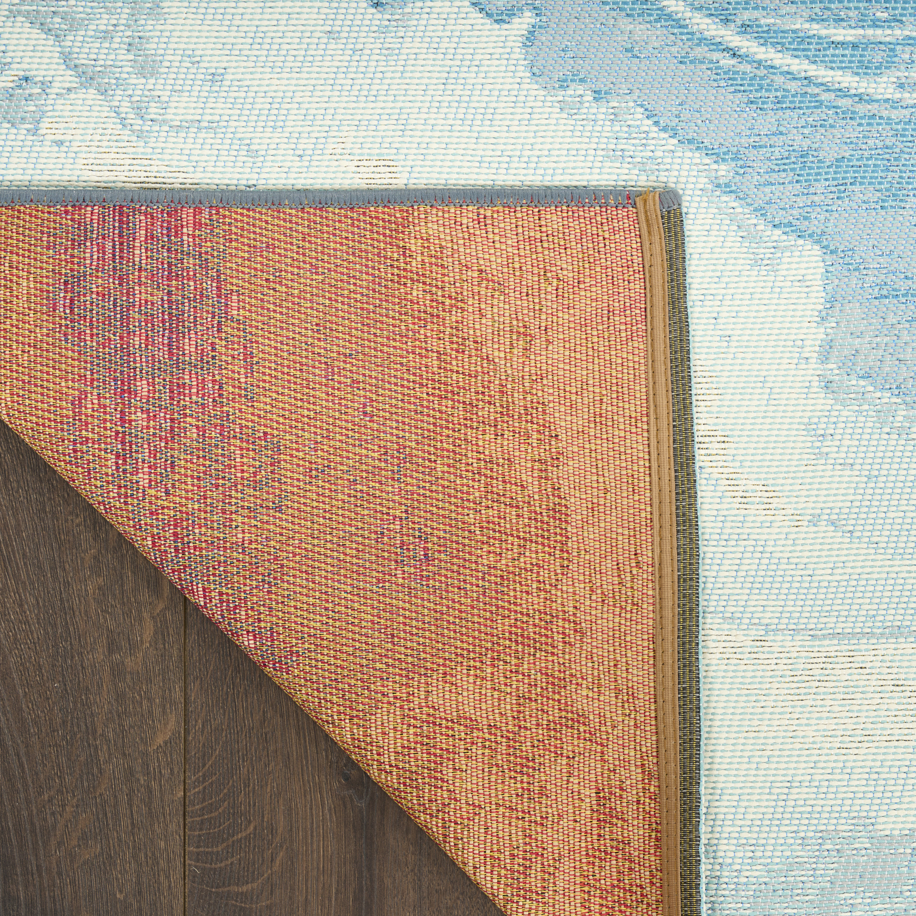 Nourison Color Splash 4' x 6' Ivory Blue Coastal, Nautical & Beach Rug